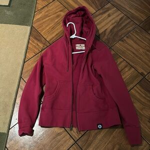 Red American Giant Zip-Up Hoodie M - 100% Cotton USA Made